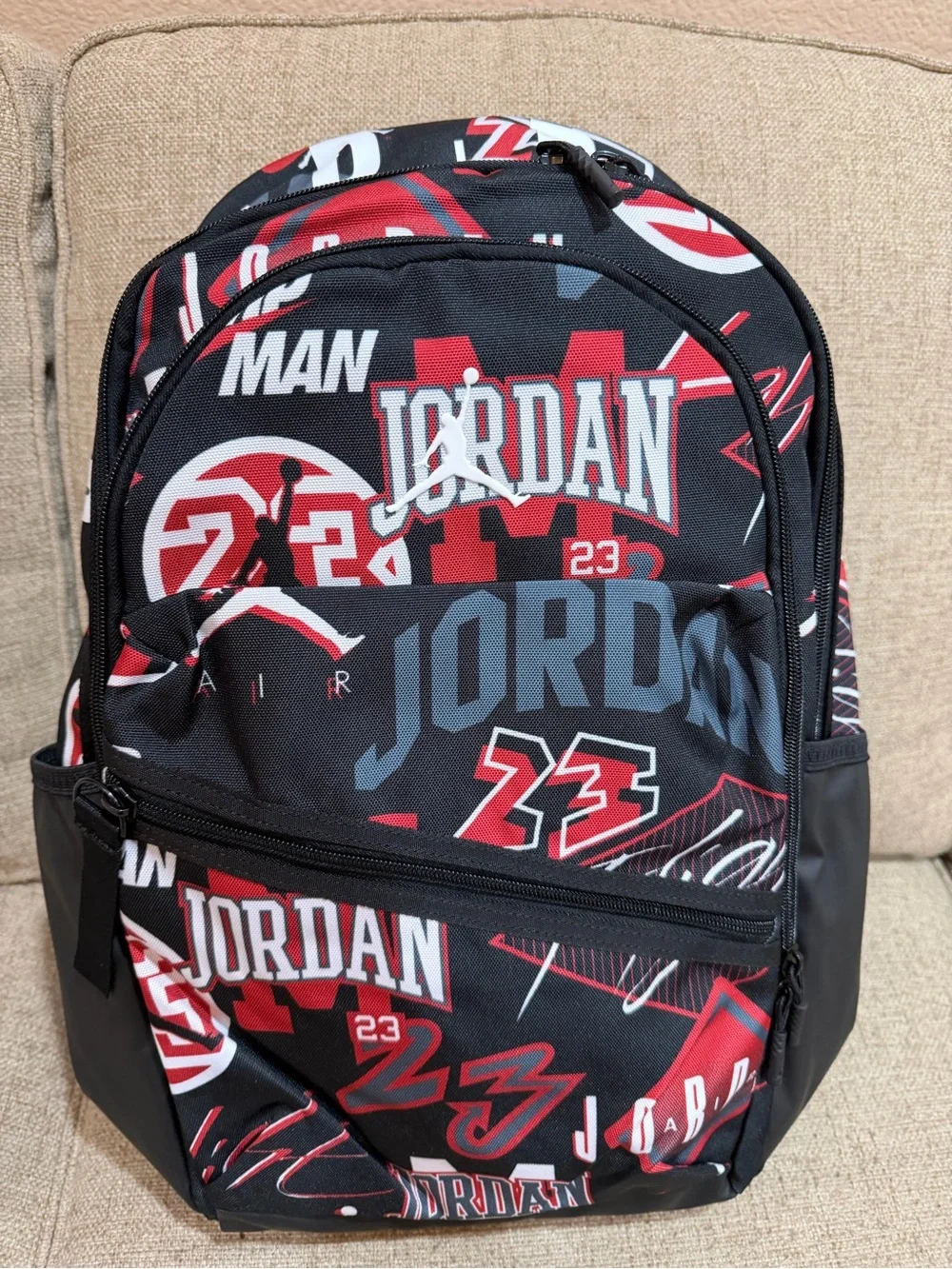 New Nike x Air Jordan Patrol Backpack Red Black Large